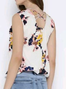 White Printed Top