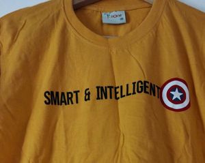 Half Sleeve T Shirt For Women, Yellow, 36inch