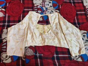 Elegant Zari Banarasi Silk Saree Readymade Blouse