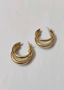 H&amp;m 3 layer Hot Round Earrings(Freebie Also)