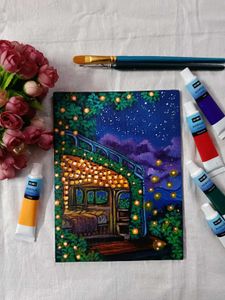 Aesthetic Lamp Landscape Painting