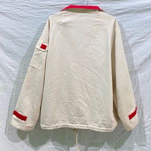 Rebellion Red &amp; Cream Hooded Jacket
