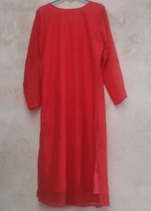 Coral Solid Kurti