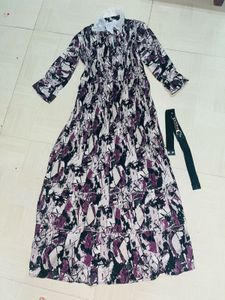 ✨Elegant Brushstroke Midi Dress✨