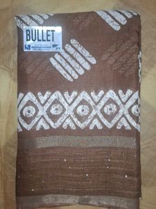 Elegant Brown Printed Saree