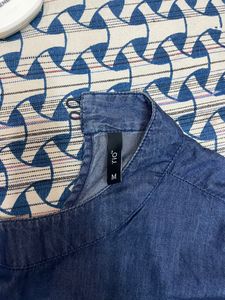 Dark Blue Ruffle Top