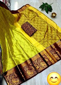 Elegant Yellow Silk Saree