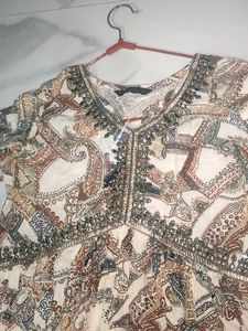 Paisley Print Midi Dress