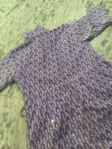 Purple Embroidered Kurta