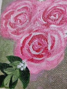 Rose Flower Acrylic Painting