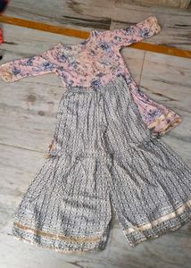 Floral Kurta Set (Sharara)