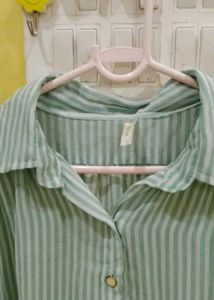 Striped Cold Shoulder Top