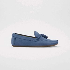 ZARA Blue Sude Leather Loafers