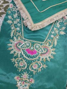 Beautiful Crepe Embroidered Suit