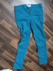 Blue Casual Pants