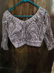 Brown Floral Lehenga