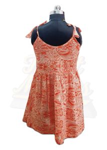 Orange Paisley Tie-Strap Tank