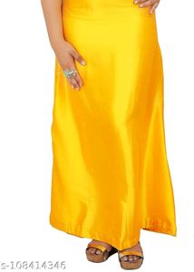 YELLOW SATIN PETICOAT