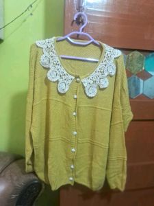 Cute Crochet Collar Cardigan