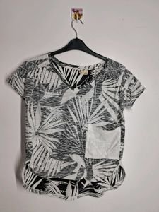 Leaf Print Top