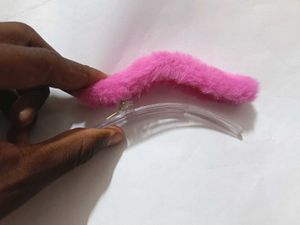 Pink Fuzzy Hair Clip