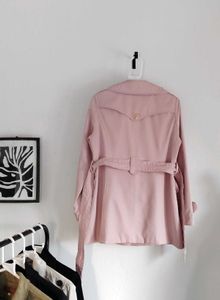Pink Short Trench Coat