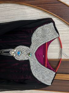 Black Emblished Anarkali Suit