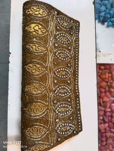 Clutch With Stone Work