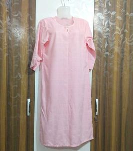 Pink Cotton Kurta