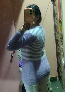 Striped Fuzzy Sweater🥹🥹💕💕💕💕🫶🏻