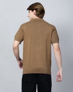 Mango Man Men&#39;s Brown Polo Shirt