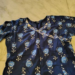 Anarkali Kurta With Belt block Print