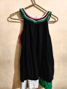 Black Sleeveless Top w/ Flower