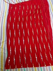 Red Sequence Dupatta/Hizab