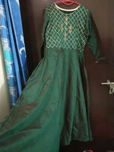Gown- Embroidery Design - Green