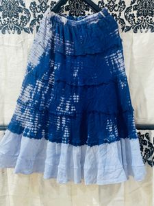 Blue Tie-Dye Y2K Skirt