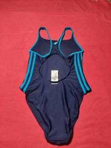 Adidas Women&#39;s Navy Blue One-Piece Swimsuit
