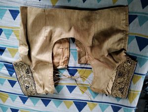2 Color Saree. Navy Blue and Cream Saree