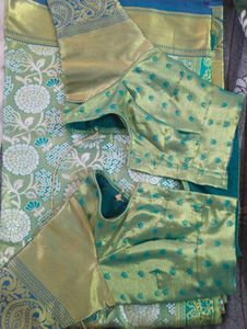 Green Banarasi Silk Saree