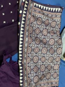 Elegant Purple Kurta Set with attach lining