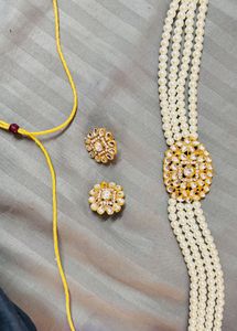 Pearl &amp; Kundan Choker Set