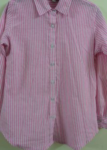 Pink Striped Button-Down Formal Shirt