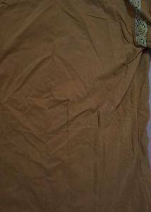 Mustard Color With Lace Design Top For Women