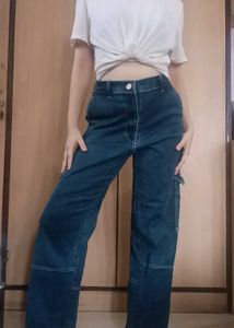 Denim Cargo Jeans