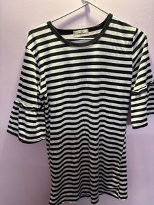 Striped Bell Sleeve Top