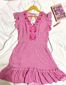Pink Gingham Dress 💕🌸