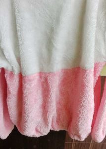 Cute Pink &amp; White Plush Jacket