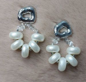 Silver Pearl Earrings