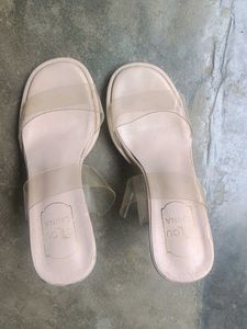 Clear Strap Platform Slides