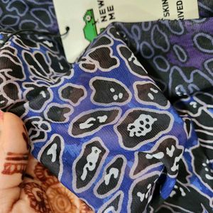 Violet Abstract Print Maxi Dress